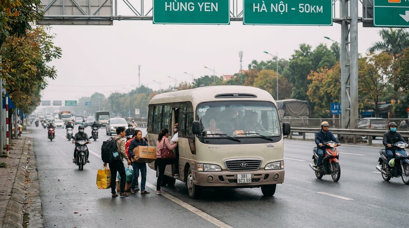 Đặt xe ghép giờ cao điểm Hà Nội – Hưng Yên không lo hết chỗ